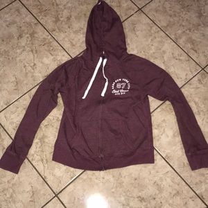 Aeropostale Maroon Zipper Hoodie